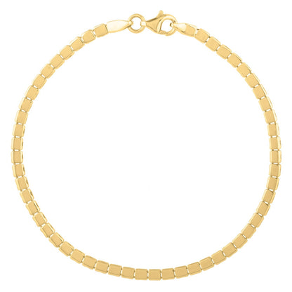 Pulsera de oro amarillo de 14k con minicubos de 7 pulgadas (2.60 mm)