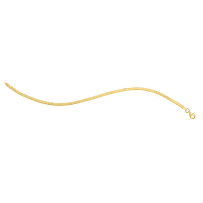 Pulsera de oro amarillo de 14k con minicubos de 7 pulgadas (2.60 mm)