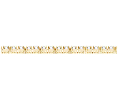 Pulsera de tenis con diamantes redondos cultivados en laboratorio en oro amarillo de 14k (8 quilates de peso total F/G VS2/SI1)
