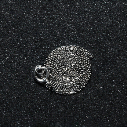 Cadena de eslabones de cable de corte de diamante de oro blanco de 14k de 0,7 mm