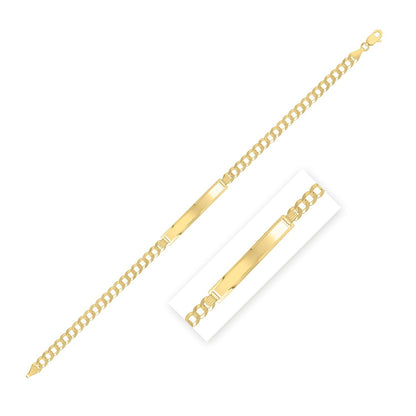 Pulsera ID de Oro Amarillo de 14k (4.70 mm)