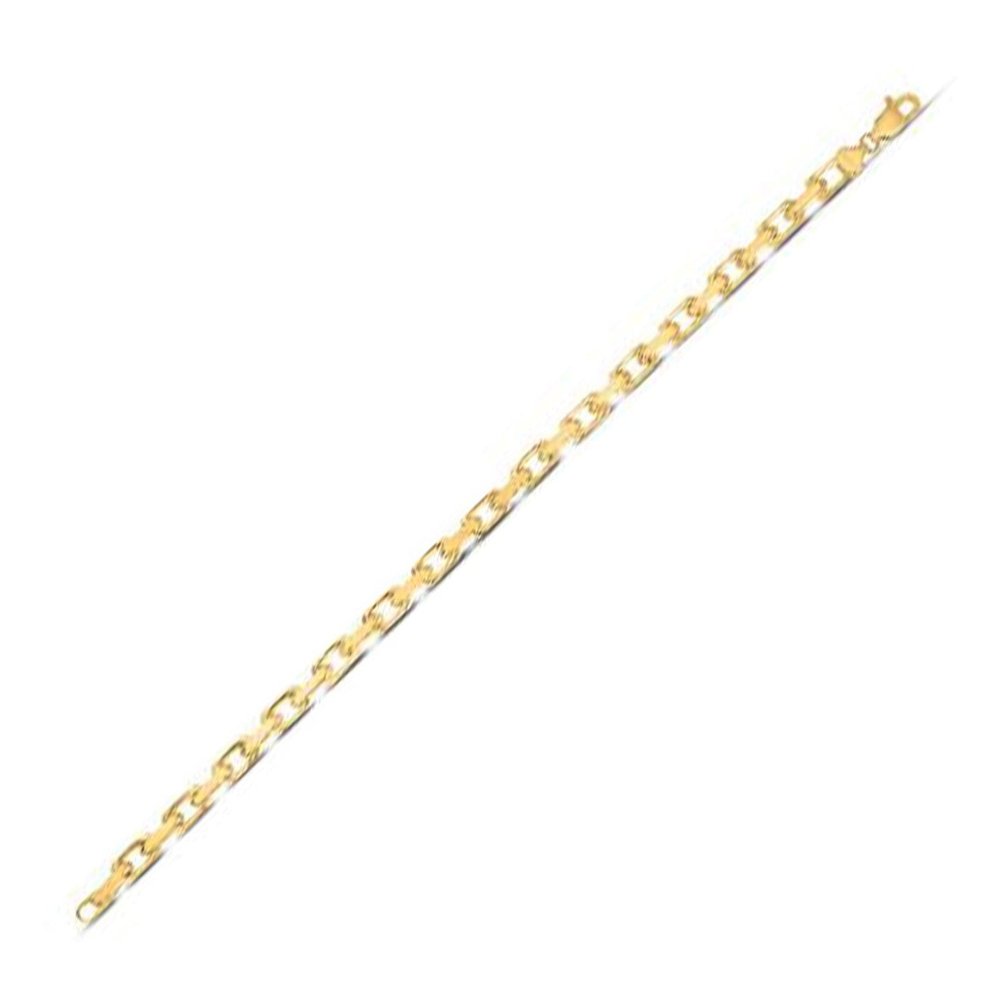 Cadena de eslabones de cable francesa de oro amarillo de 14k (4.80 mm)