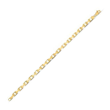 Cadena de eslabones de cable francesa de oro amarillo de 14k (4.80 mm)