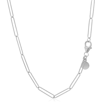 Cadena de eslabones de oro blanco de 14k (2,7 mm)