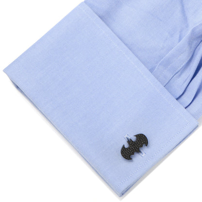 DC Batman Stainless Steel Black Pave Crystal Cufflinks - My Men's Shop