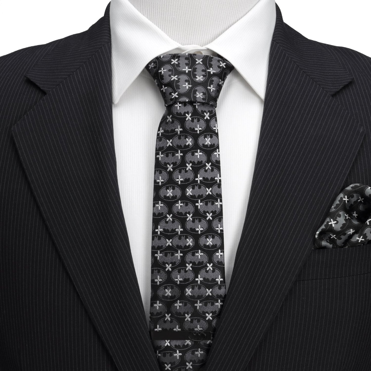 DC Batman Cross Black Silk Men's Tie - My Men's Shop