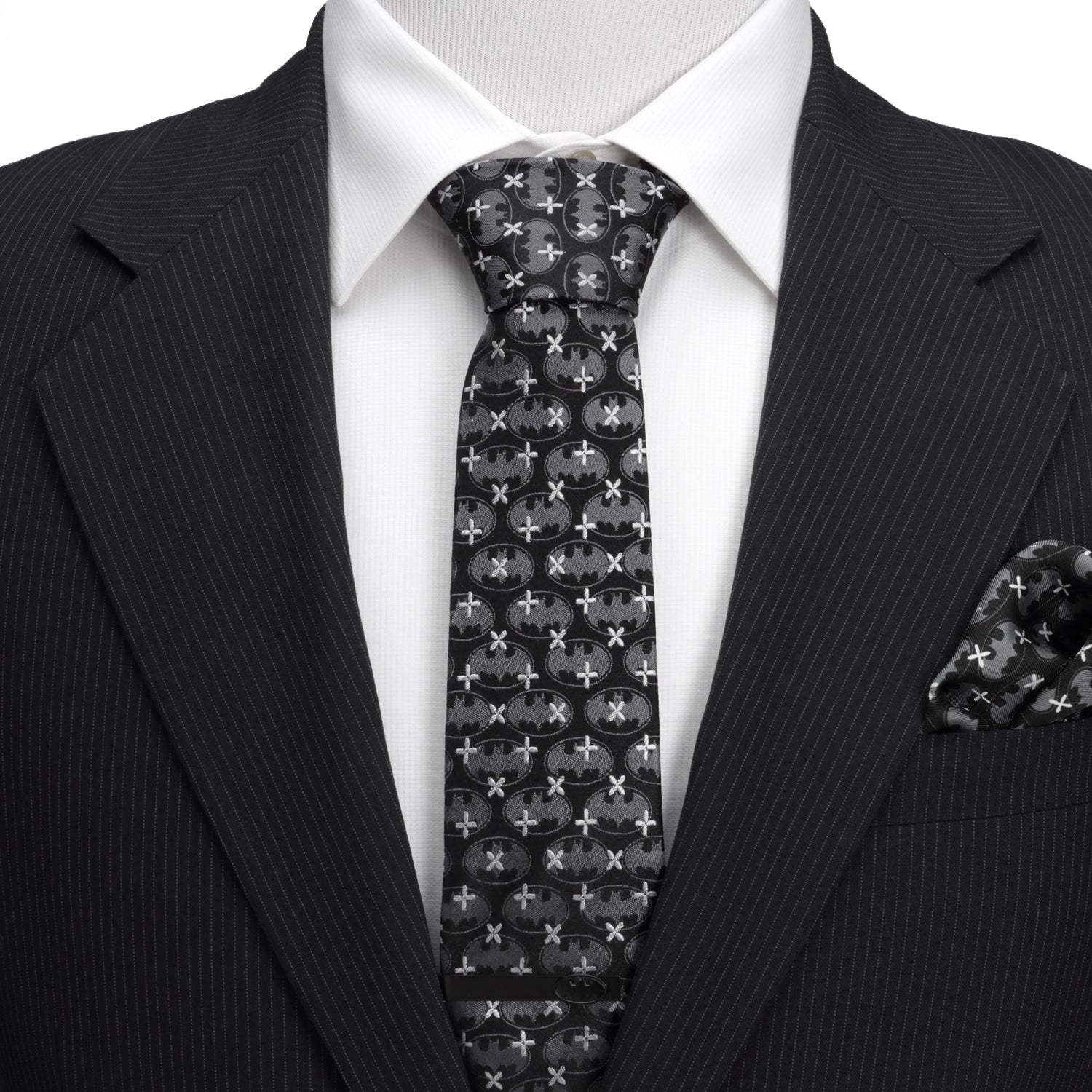 DC Batman Cross Black Silk Men's Tie - My Men's Shop