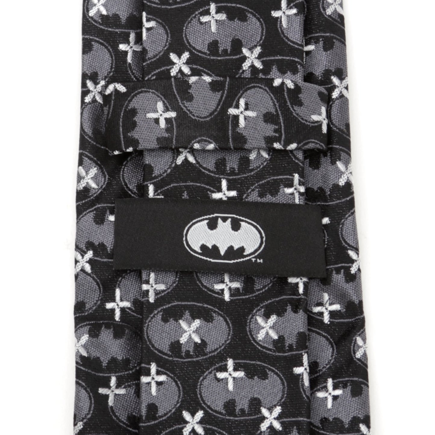 DC Batman Cross Black Silk Men's Tie - My Men's Shop