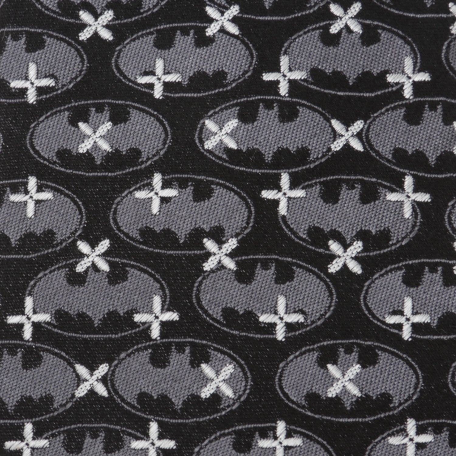 DC Batman Cross Black Silk Men's Tie - My Men's Shop