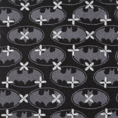 DC Batman Cross Black Silk Men's Tie - My Men's Shop