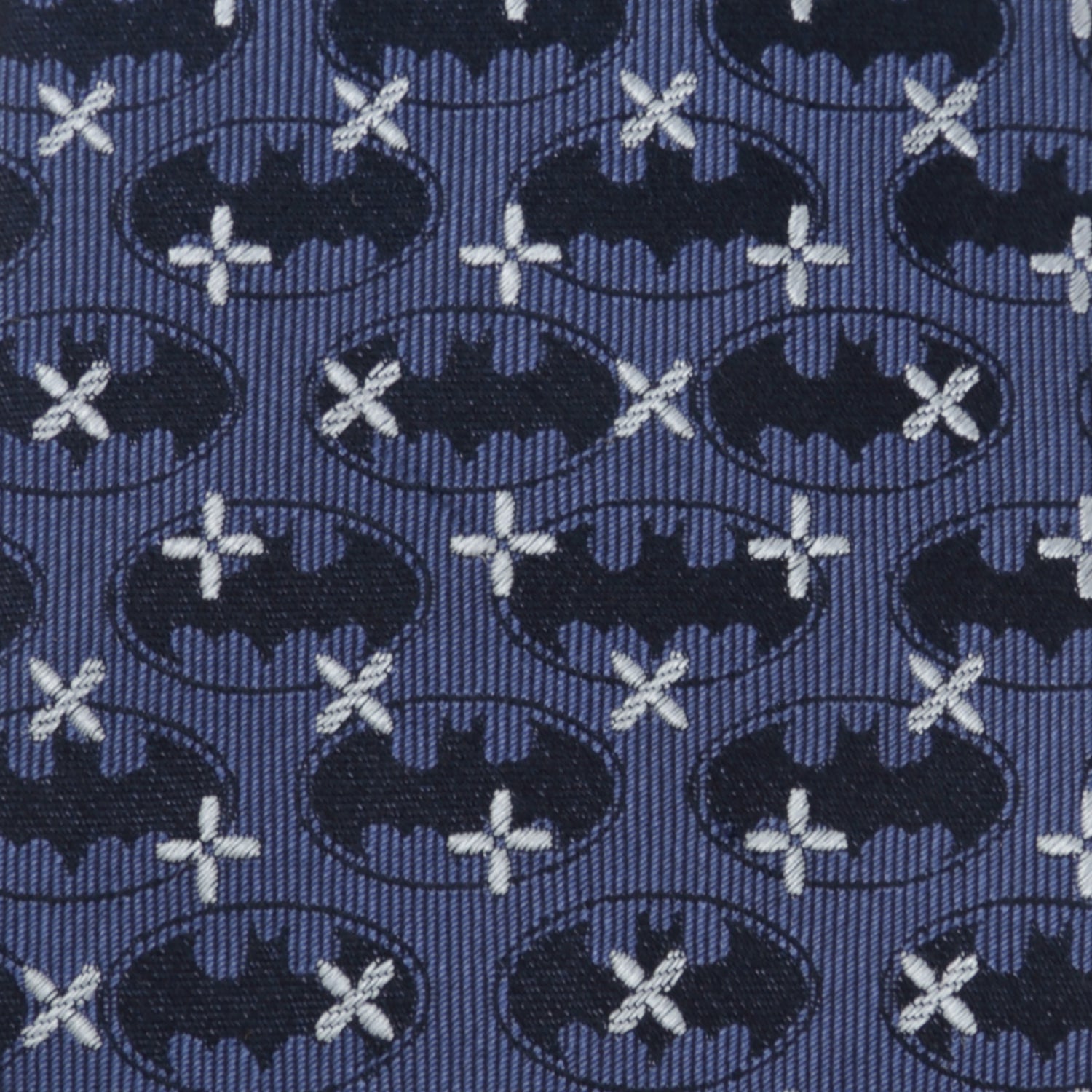 DC Batman Cross Blue Silk Men's Tie - My Men's Shop