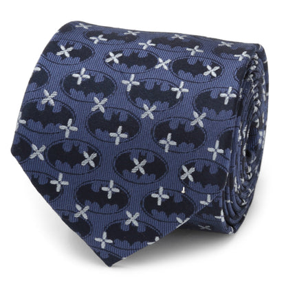 DC Batman Cross Blue Silk Men's Tie - My Men's Shop