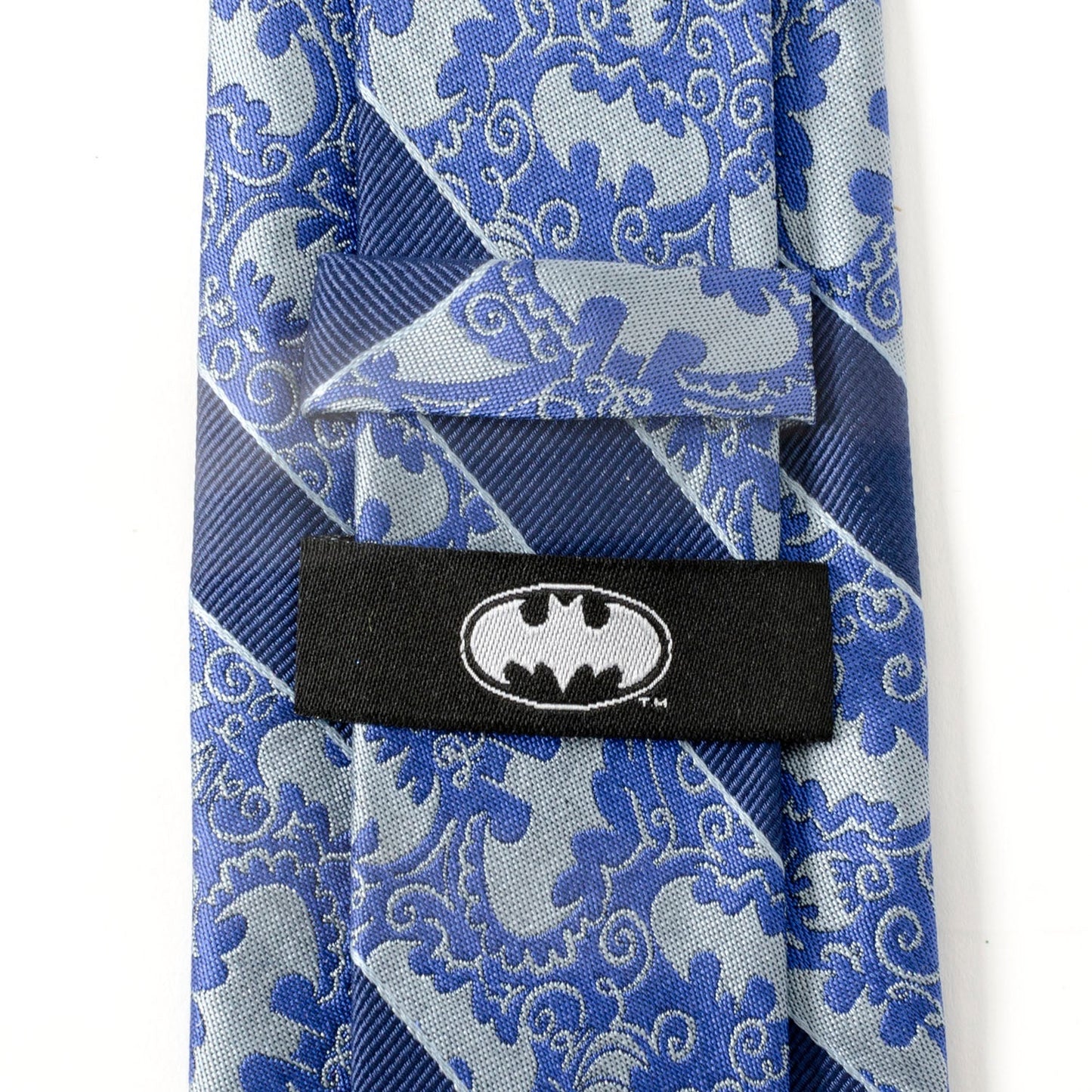 DC Batman Stripe Multi Emblem Blue Men's Tie
