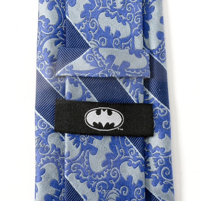 DC Batman Stripe Multi Emblem Blue Men's Tie