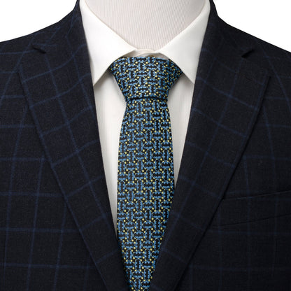 Corbata de hombre negra con el emblema de Batman de DC