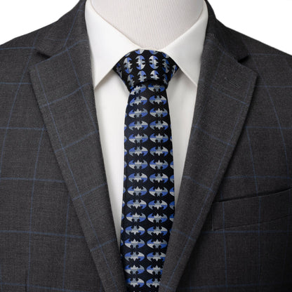 DC Batman Blue Blocked Black Men's Tie - My Men's Shop