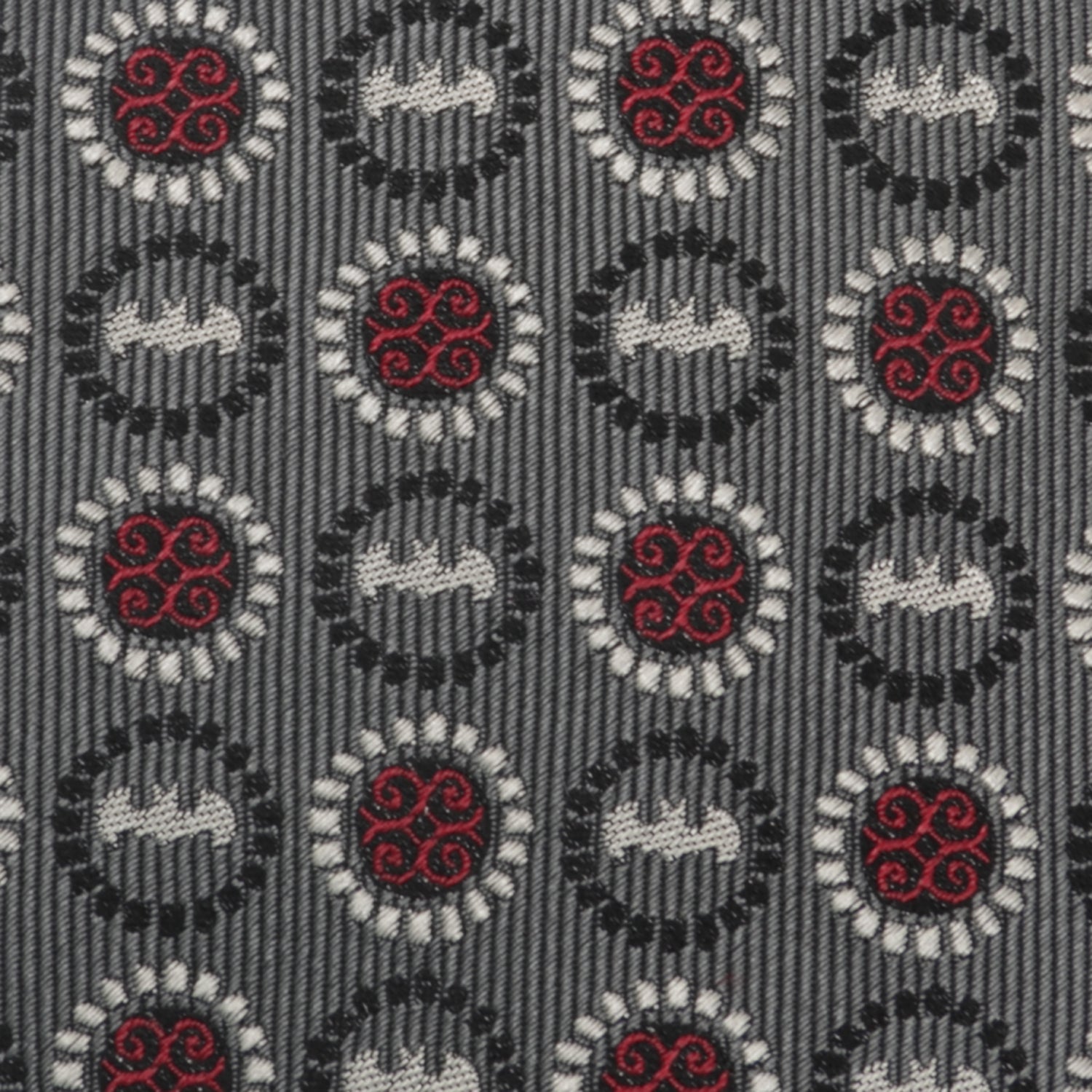 DC Batman Medallion Symbol Charcoal Silk Men's Tie - My Men's Shop