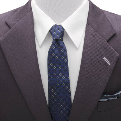 DC Batman Icon Diamond Dot Navy Mens Tie - My Men's Shop
