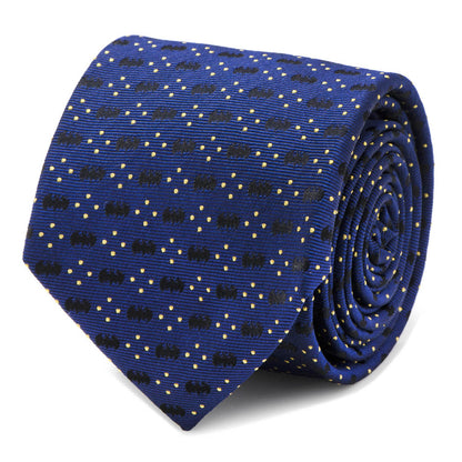 DC Batman Icon Diamond Dot Navy Mens Tie - My Men's Shop