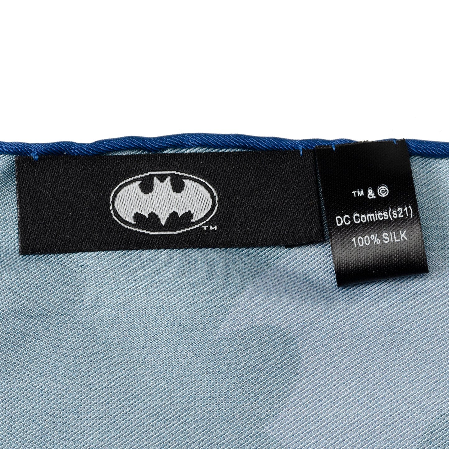 DC Batman Multi Motif Blue Pocket Square - My Men's Shop