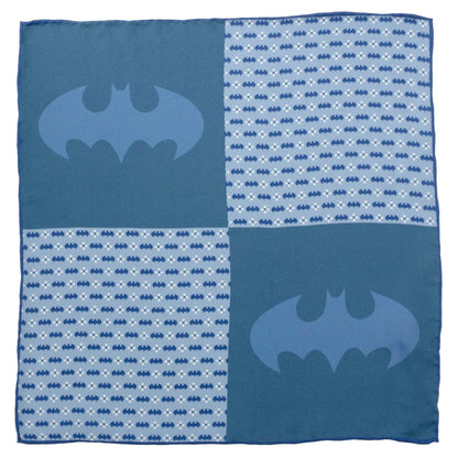 DC Batman Multi Motif Blue Pocket Square - My Men's Shop