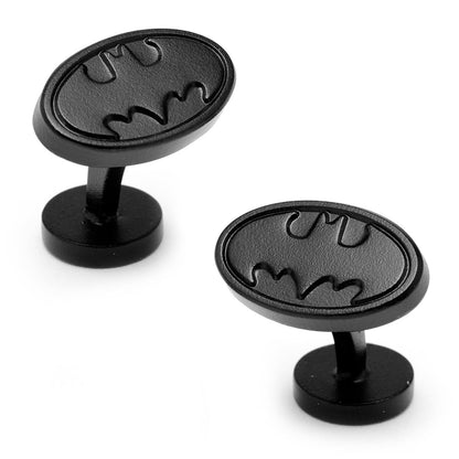 DC Batman Logo Satin Black Cufflinks - My Men's Shop