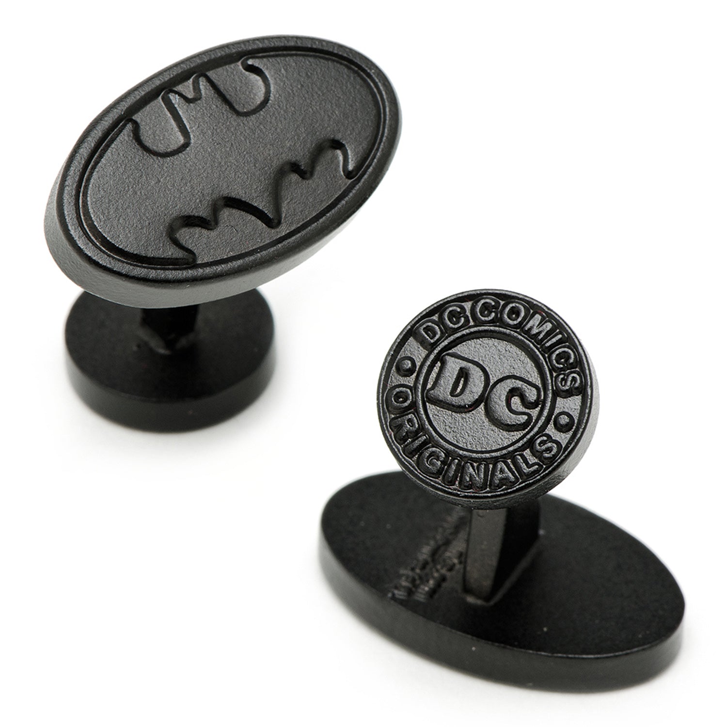 DC Batman Logo Satin Black Cufflinks - My Men's Shop