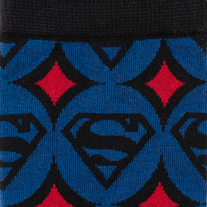 Calcetines azules de hombre con motivo de círculo de Superman de DC