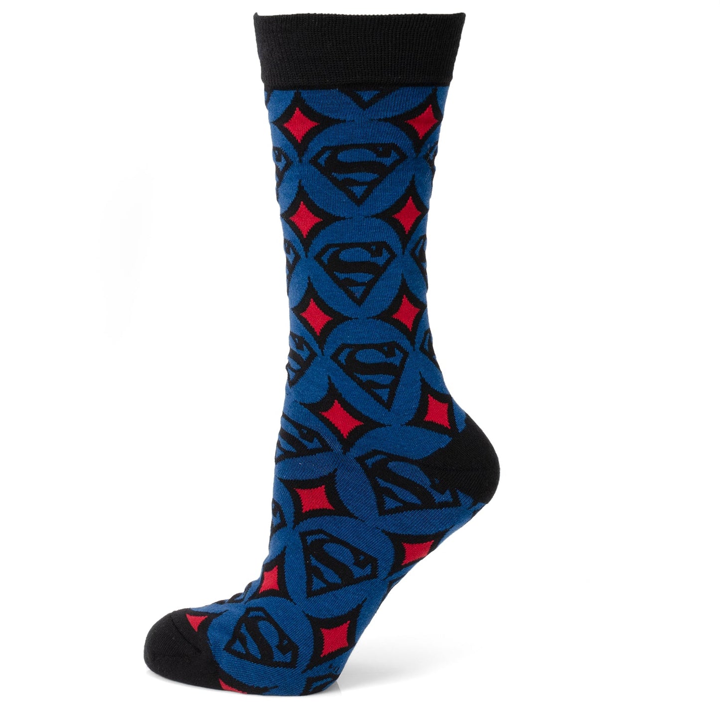 Calcetines azules de hombre con motivo de círculo de Superman de DC