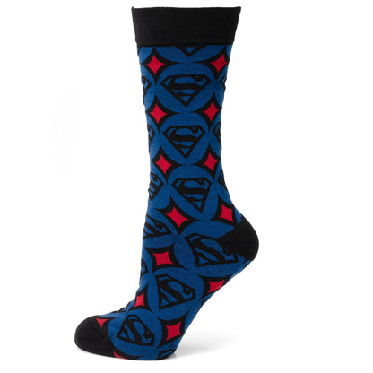 Calcetines azules de hombre con motivo de círculo de Superman de DC