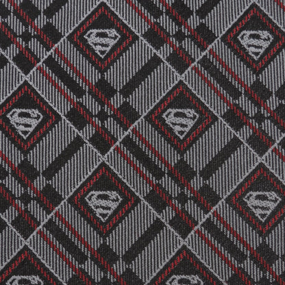 DC Superman Geometric Gray Silk Men's Tie