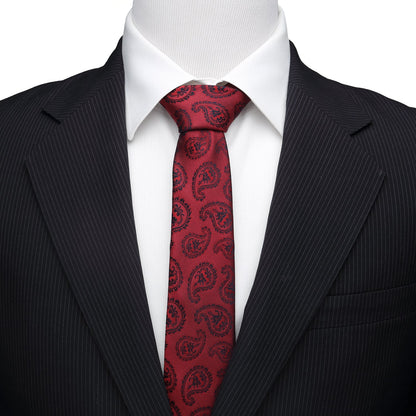 DC Batman Red Paisley Tie - My Men's Shop