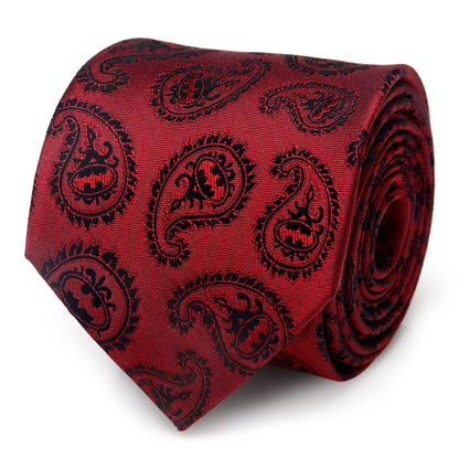 DC Batman Red Paisley Tie - My Men's Shop