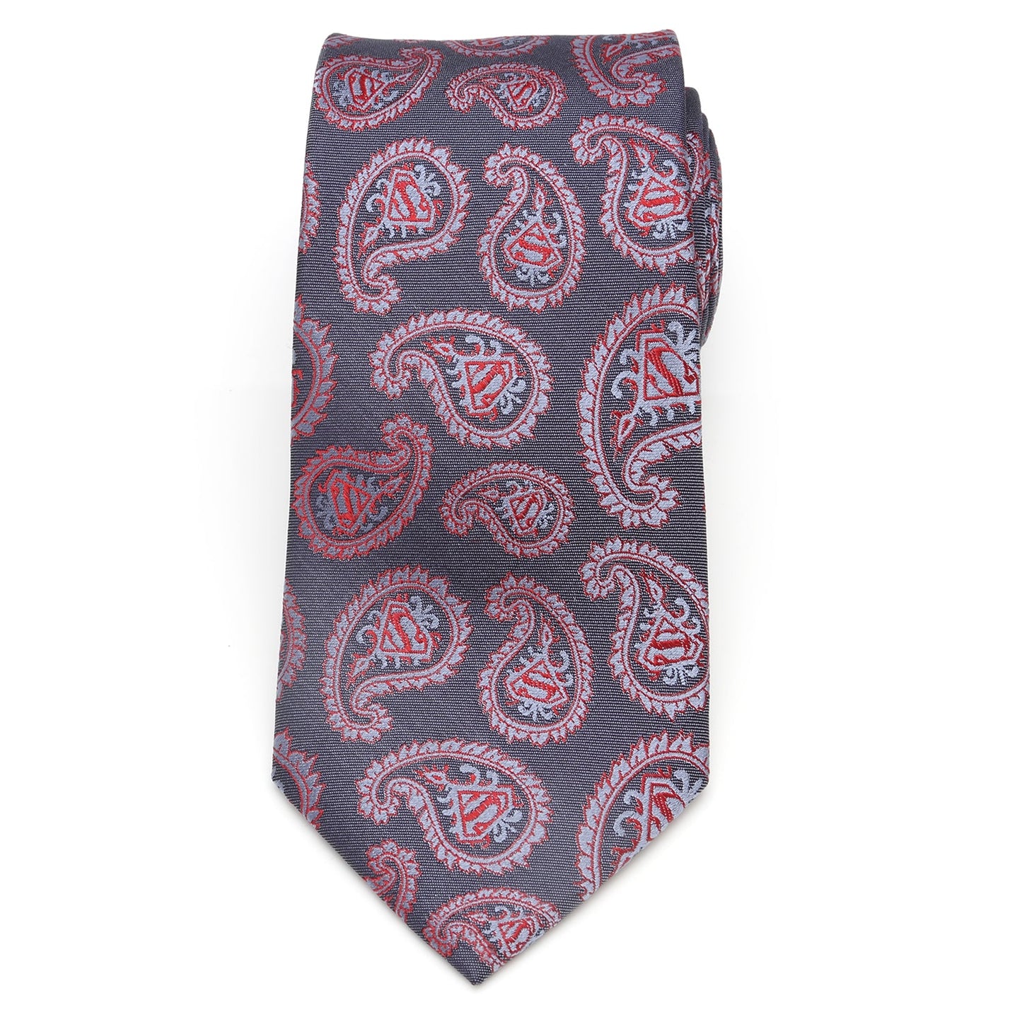 Corbata de cachemir roja y azul de DC Superman