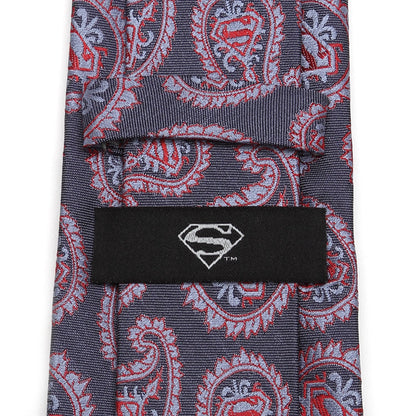 Corbata de cachemir roja y azul de DC Superman
