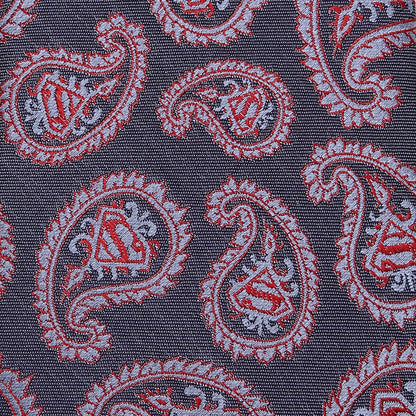 Corbata de cachemir roja y azul de DC Superman