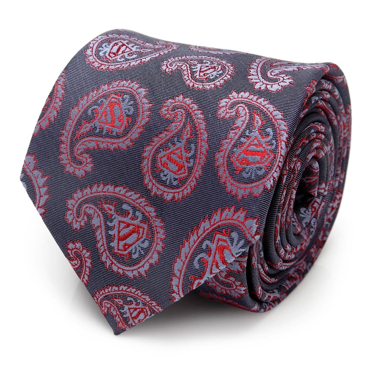 Corbata de cachemir roja y azul de DC Superman