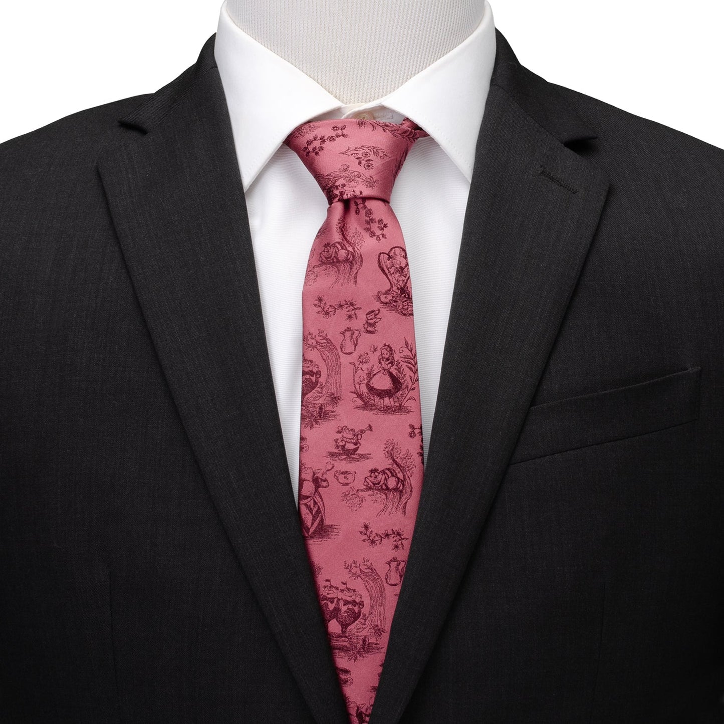 Disney Alice in Wonderland Dusty Red Men's Tie