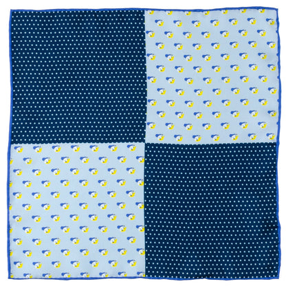Disney Donald Duck Blue Pocket Square