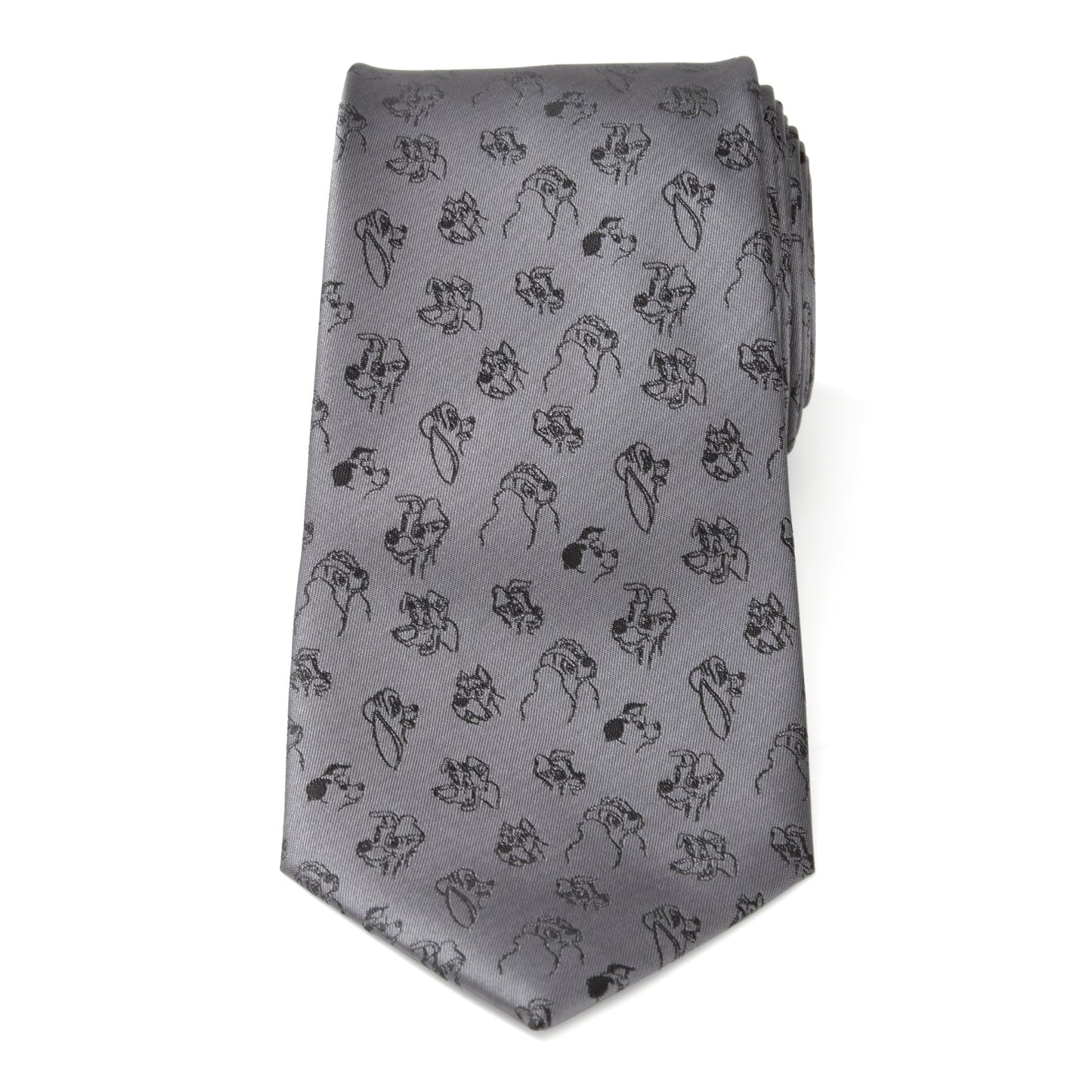 Corbata gris de hombre Disney Dogs
