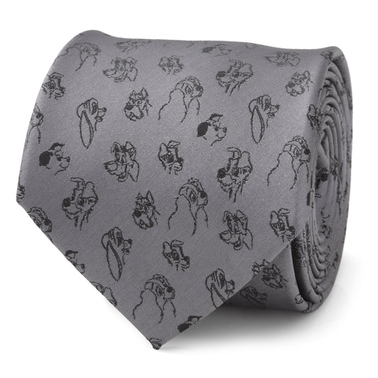 Disney Dogs Gray Men's Tie