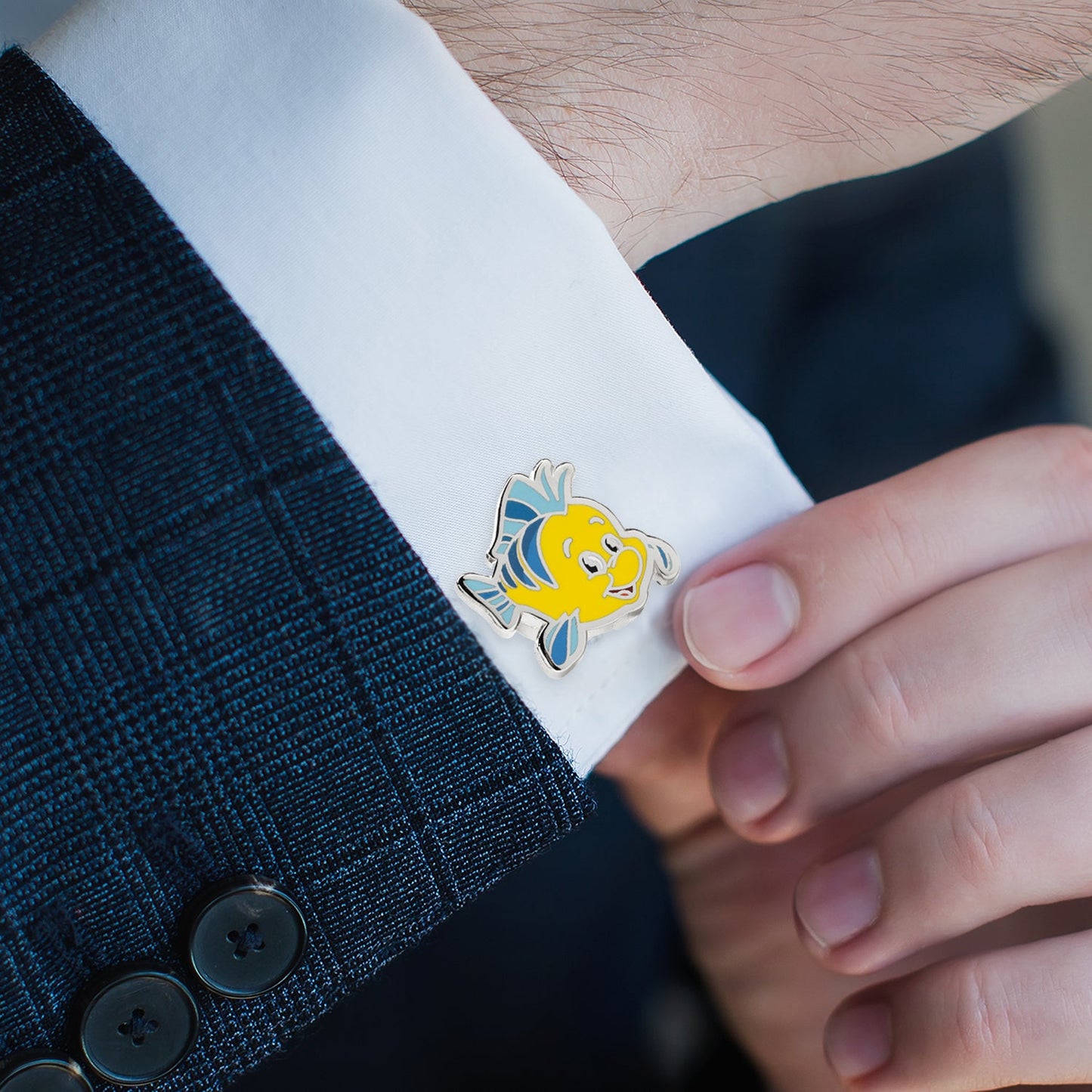Manchettes de chemise Disney La Petite Sirène Flounder et Sébastien