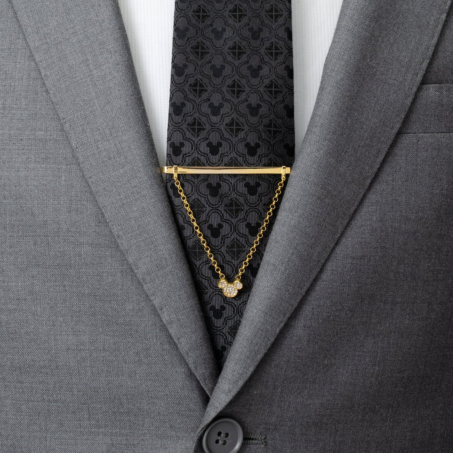 Corbata con cadena de cristal dorada de Mickey Mouse de Disney