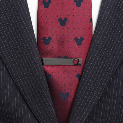 Barra de Corbata Negra con Silueta de Mickey Mouse de Disney