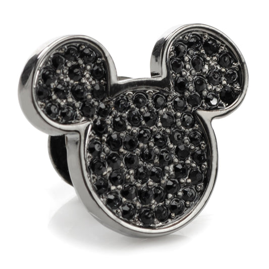 Pin de solapa de cristal pavé negro de Mickey Mouse de Disney