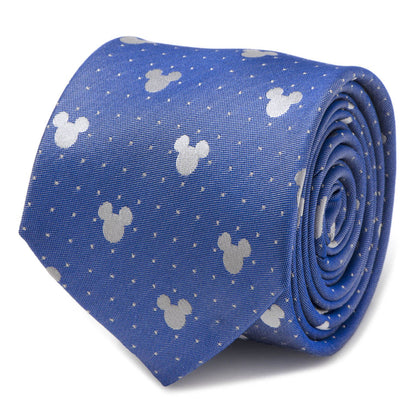 Disney Mickey Mouse Blue Pin Dot Men's Tie