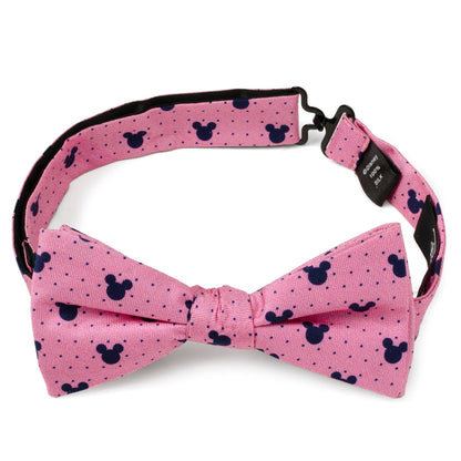 Disney Mickey Mouse Pink Dot Silhouette Pre-Tied Bow Tie