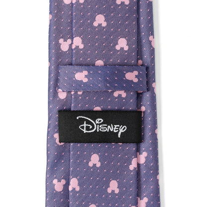 Disney Mickey Mouse Purple and Pink Dot Silhouette Tie