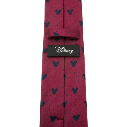 Disney Mickey Mouse Red Pin Dot Men's Tie