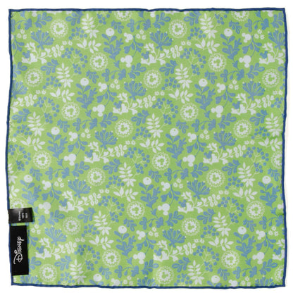 Disney Mickey Mouse Floral Green Pocket Square